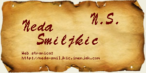 Neda Smiljkić vizit kartica